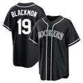 Punc C.Rockies #19 Charlie Blackmon Player Black Fashion Out Home Game Stitched Jerseys