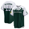 Punc C.Rockies #19 Charlie Blackmon Player Green City Connect Home Game Stitched Jerseys