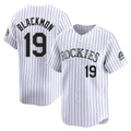 Punc C.Rockies #19 Charlie Blackmon Player White Limited Home Stitched Jerseys