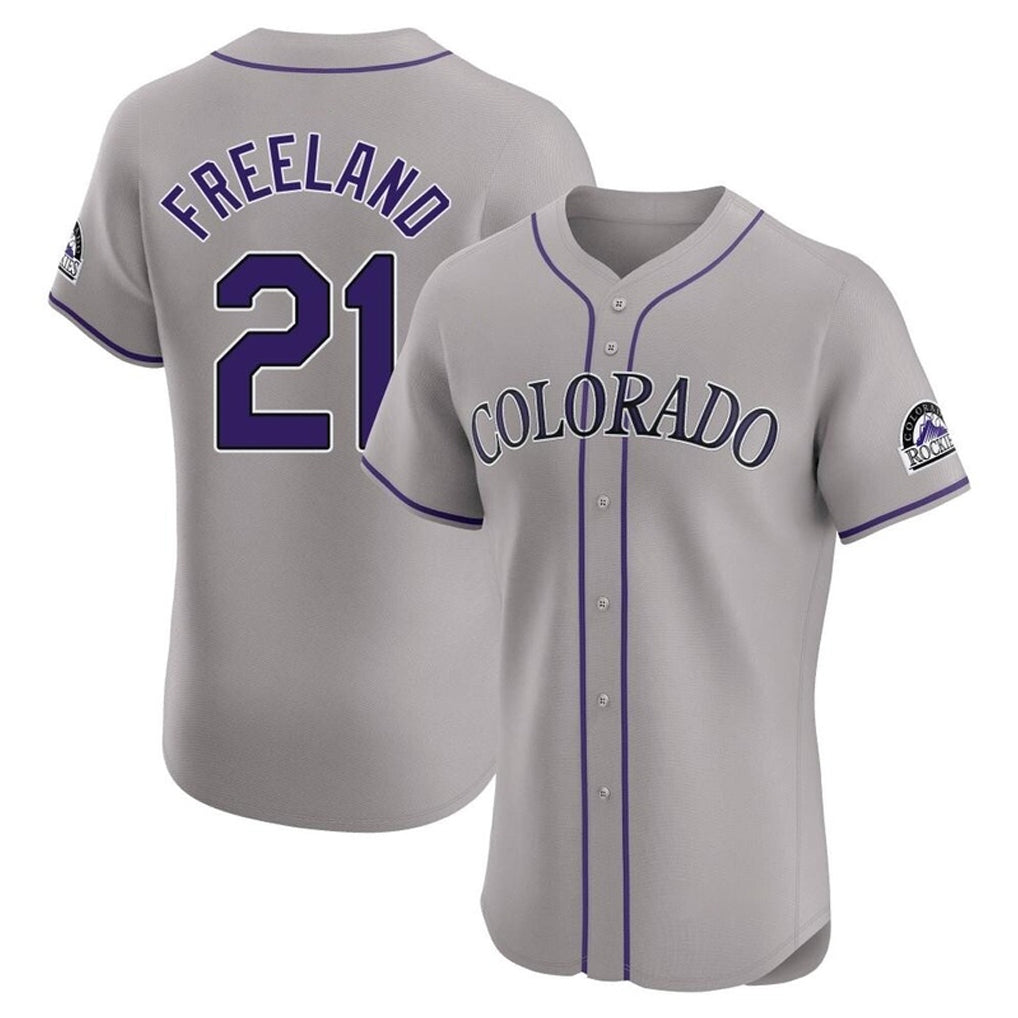 Punc C.Rockies #21 Kyle Freeland Player Gray Limited Elite Home Stitched Jerseys