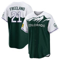 Punc C.Rockies #21 Kyle Freeland Player Green City Connect Home Game Stitched Jerseys