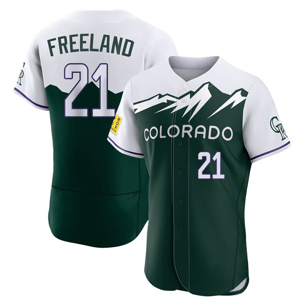 Punc C.Rockies #21 Kyle Freeland Player Green City Connect Limited Elite Home Stitched Jerseys