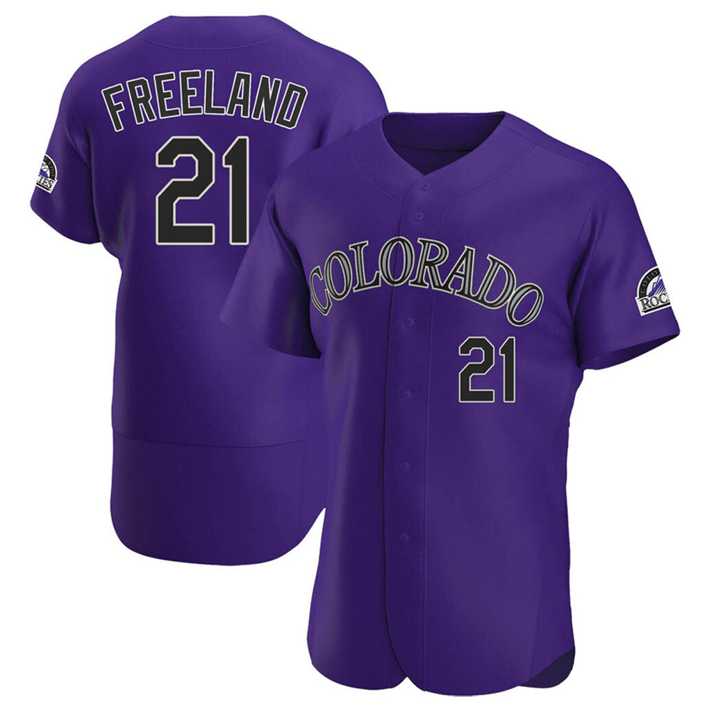 Punc C.Rockies #21 Kyle Freeland Player Purple Limited Elite Home Stitched Jerseys
