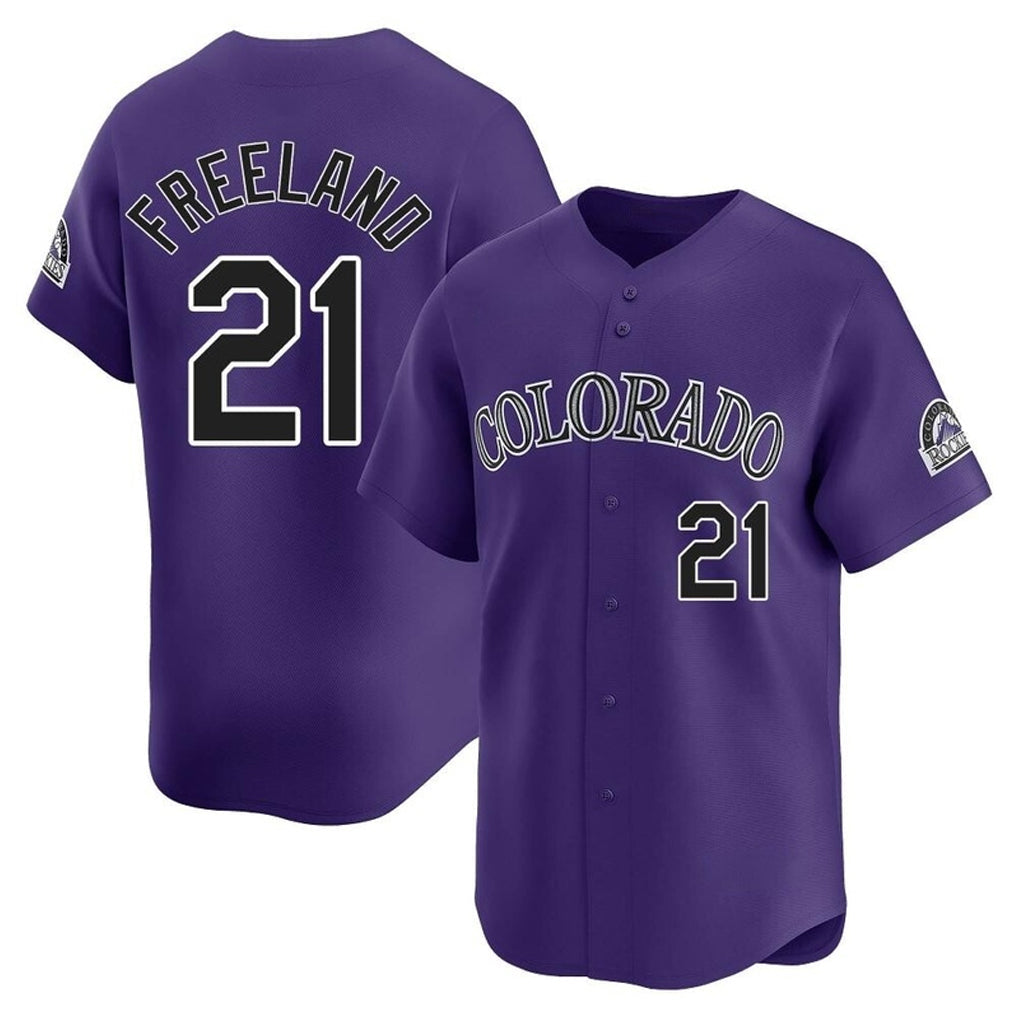Punc C.Rockies #21 Kyle Freeland Player Purple Limited Home Stitched Jerseys