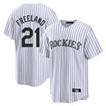 Punc C.Rockies #21 Kyle Freeland Player White Game Home Stitched Jerseys