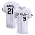 Punc C.Rockies #21 Kyle Freeland Player White Limited Elite Home Stitched Jerseys