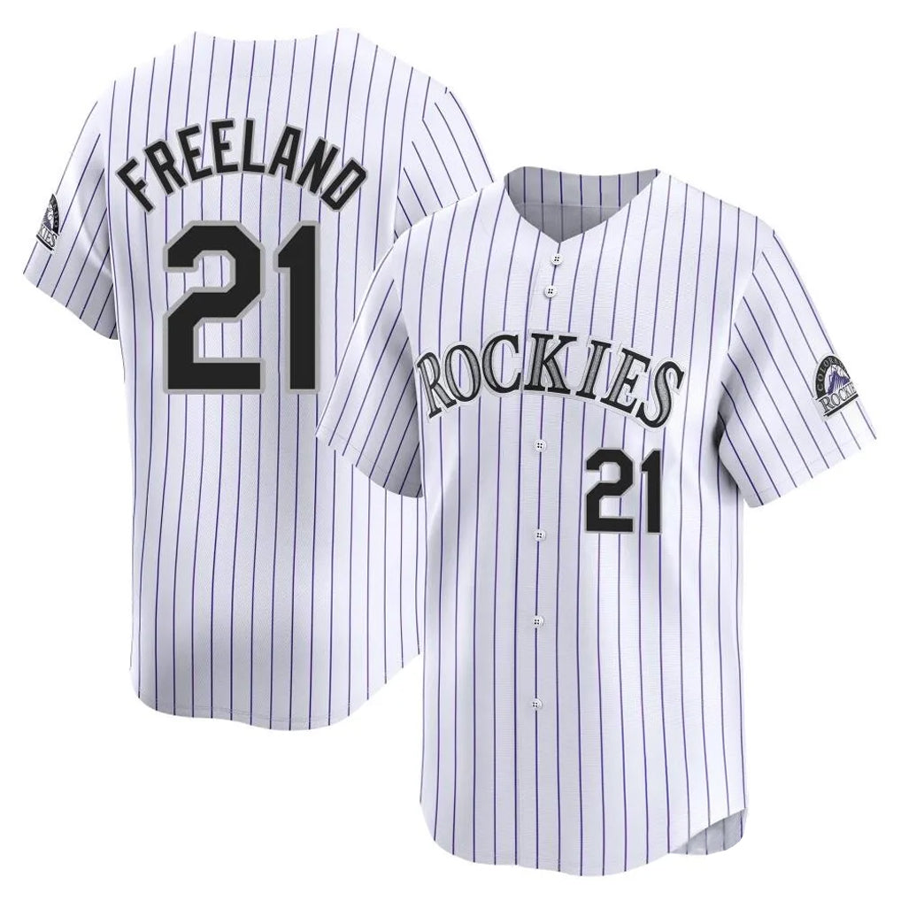 Punc C.Rockies #21 Kyle Freeland Player White Limited Home Stitched Jerseys
