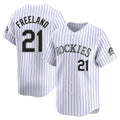 Punc C.Rockies #21 Kyle Freeland Player White Limited Home Stitched Jerseys