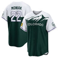 Punc C.Rockies #22 Mickey Moniak Player Green City Connect Home Game Stitched Jerseys