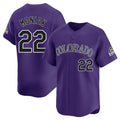 Punc C.Rockies #22 Mickey Moniak Player Purple Limited Home Stitched Jerseys