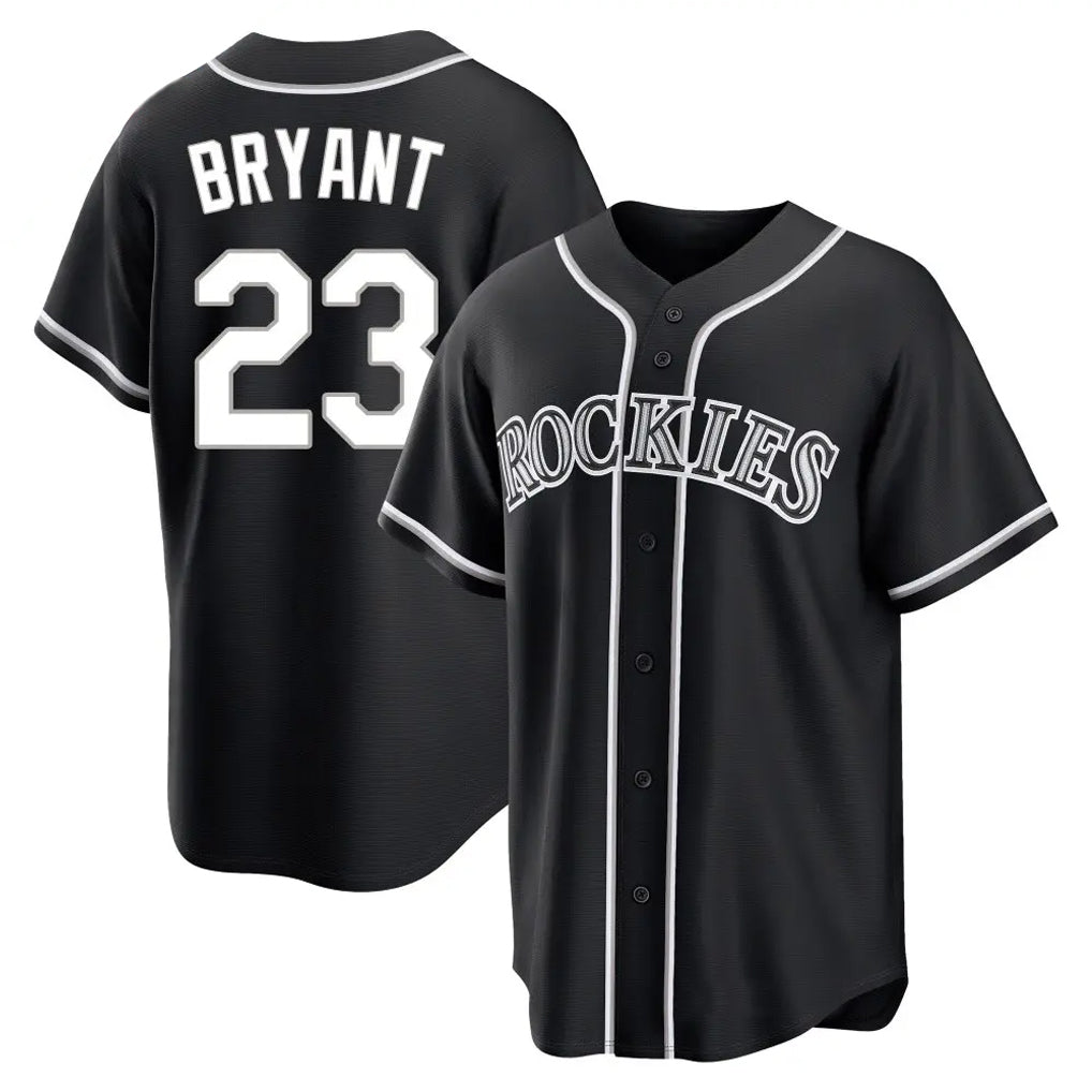 Punc C.Rockies #23 Kris Bryant Player Black Fashion Out Home Game Stitched Jerseys