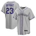 Punc C.Rockies #23 Kris Bryant Player Gray Game Home Stitched Jerseys