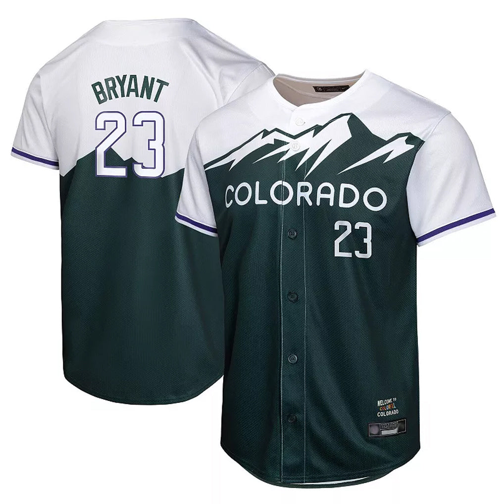 Punc C.Rockies #23 Kris Bryant Player Green City Connect Limited Home Game Stitched Jerseys