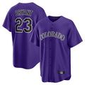 Punc C.Rockies #23 Kris Bryant Player Purple Game Home Stitched Jerseys