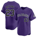 Punc C.Rockies #23 Kris Bryant Player Purple Limited Home Stitched Jerseys