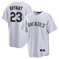 Punc C.Rockies #23 Kris Bryant Player White Game Home Stitched Jerseys
