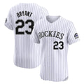 Punc C.Rockies #23 Kris Bryant Player White Limited Elite Home Stitched Jerseys