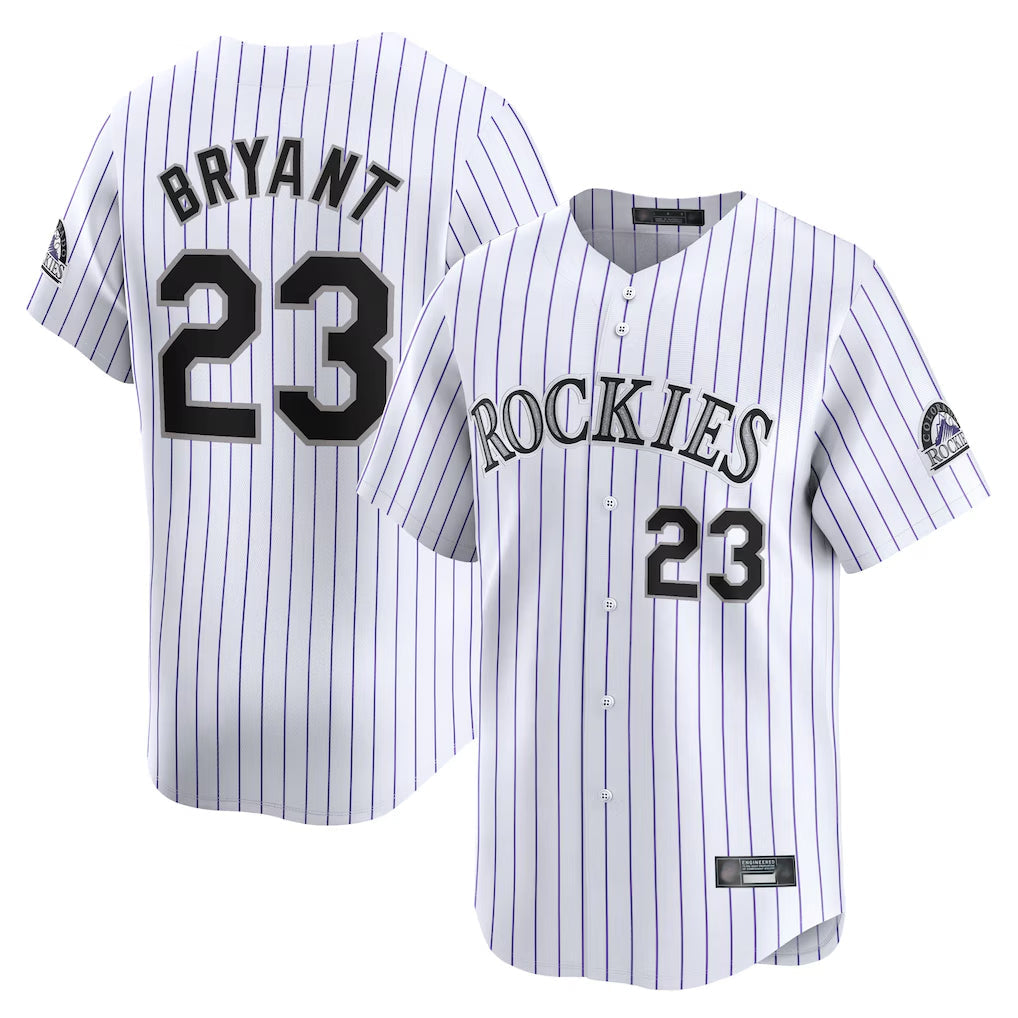 Punc C.Rockies #23 Kris Bryant Player White Limited Home Stitched Jerseys