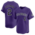 Punc C.Rockies #2 Tyler Freeman Player Purple Limited Home Stitched Jerseys