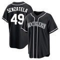 Punc C.Rockies #49 Antonio Senzatela Player Black Fashion Out Home Game Stitched Jerseys