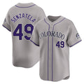 Punc C.Rockies #49 Antonio Senzatela Player Gray Limited Home Stitched Jerseys