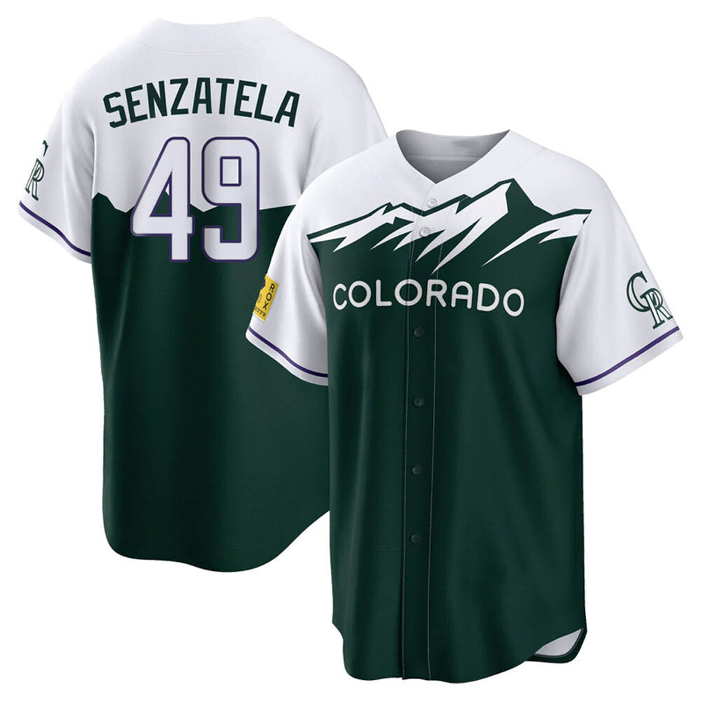 Punc C.Rockies #49 Antonio Senzatela Player Green City Connect Home Game Stitched Jerseys