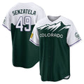 Punc C.Rockies #49 Antonio Senzatela Player Green City Connect Home Game Stitched Jerseys