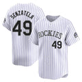 Punc C.Rockies #49 Antonio Senzatela Player White Limited Home Stitched Jerseys