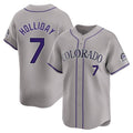 Punc C.Rockies #7 Matt Holliday Player Gray Limited Home Stitched Jerseys