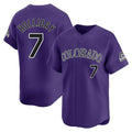 Punc C.Rockies #7 Matt Holliday Player Purple Limited Home Stitched Jerseys