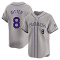 Punc C.Rockies #8 Ryan Ritter Player Gray Limited Home Stitched Jerseys