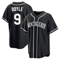 Punc C.Rockies #9 Brenton Doyle Player Black Fashion Out Home Game Stitched Jerseys