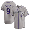Punc C.Rockies #9 Brenton Doyle Player Gray Limited Home Stitched Jerseys