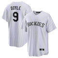 Punc C.Rockies #9 Brenton Doyle Player White Game Home Stitched Jerseys