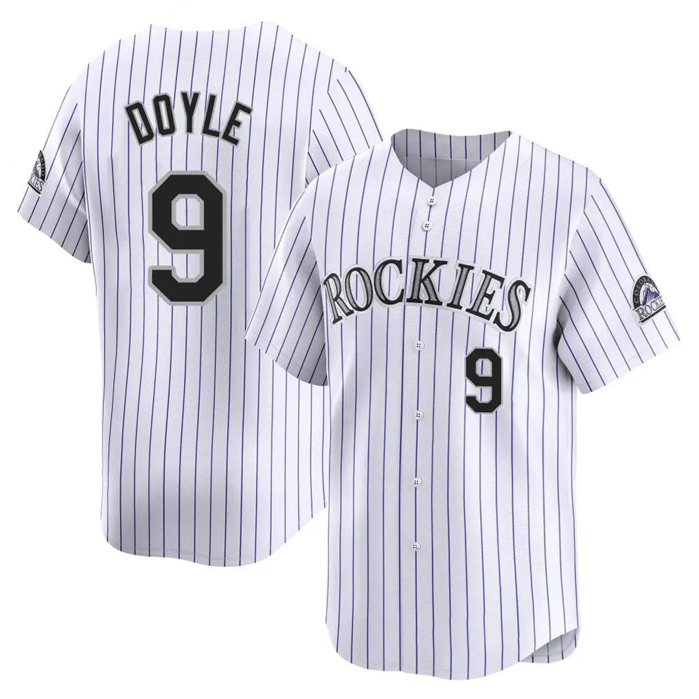 Punc C.Rockies #9 Brenton Doyle Player White Limited Home Stitched Jerseys