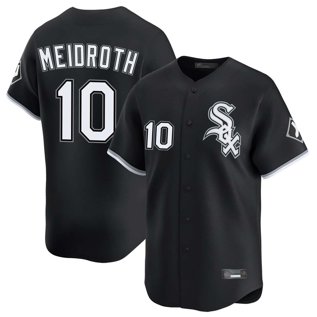 Punc C.White Sox #10 Chase Meidroth Player Black Limited Home Stitched Jerseys