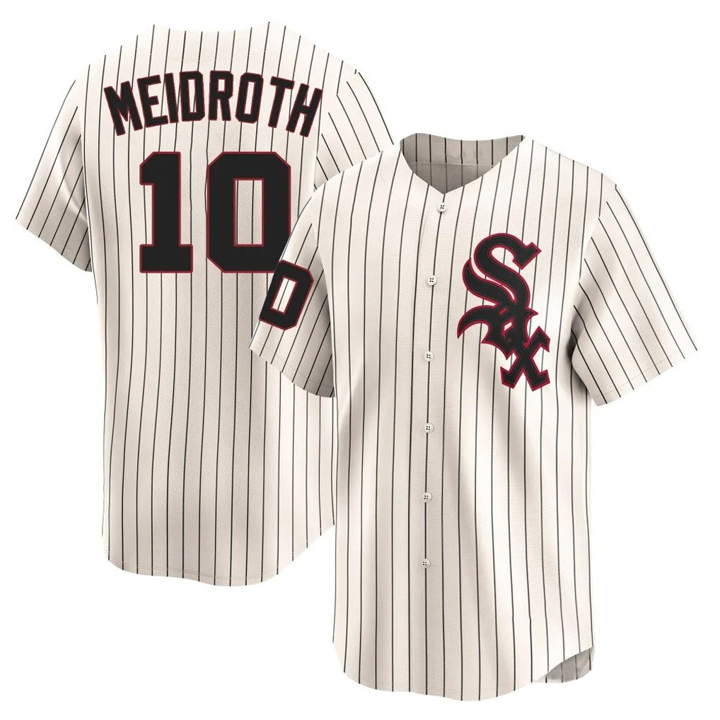 Punc C.White Sox #10 Chase Meidroth Player Cream Cooperstown Collection Limited Home Stitched Jerseys