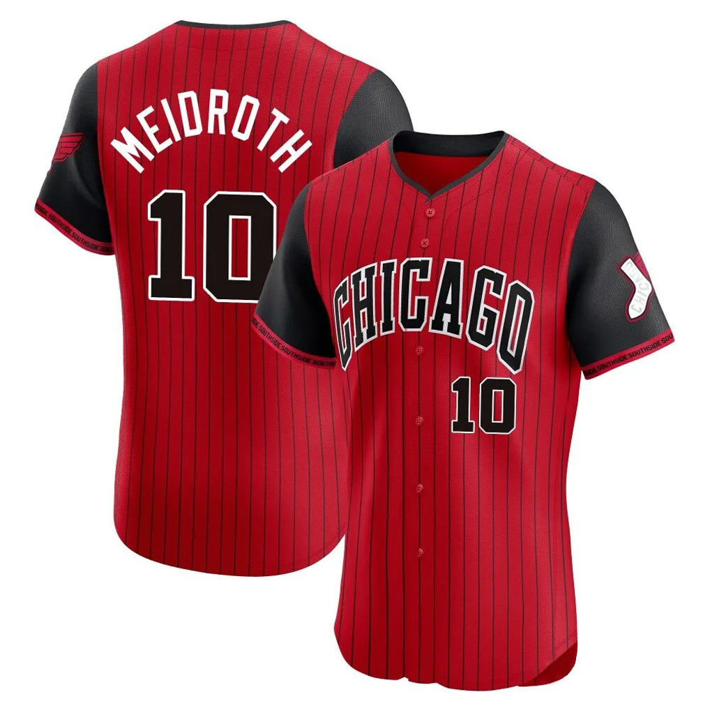 Punc C.White Sox #10 Chase Meidroth Player Red City Connect Limited Elite Home Stitched Jerseys