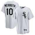 Punc C.White Sox #10 Chase Meidroth Player White Stripe Home Game Stitched Jerseys