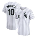 Punc C.White Sox #10 Chase Meidroth Player White Stripe Limited Elite Home Stitched Jerseys
