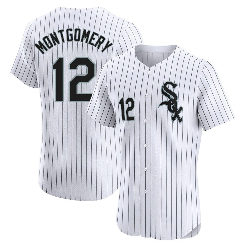 Punc C.White Sox #12 Colson Montgomery Player White Stripe Limited Elite Home Stitched Jerseys