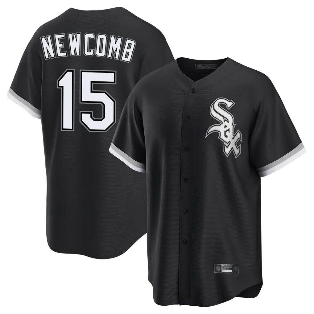 Punc C.White Sox #15 Sean Newcomb Player Black Home Game Stitched Jerseys