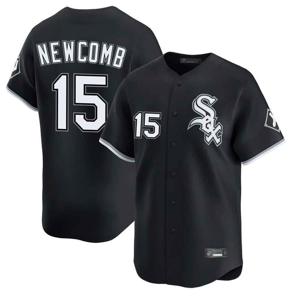 Punc C.White Sox #15 Sean Newcomb Player Black Limited Home Stitched Jerseys