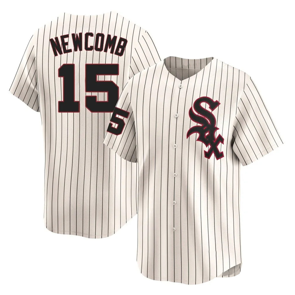 Punc C.White Sox #15 Sean Newcomb Player Cream Cooperstown Collection Limited Home Stitched Jerseys