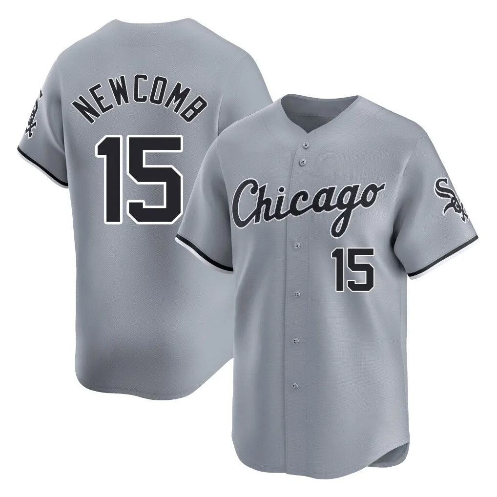 Punc C.White Sox #15 Sean Newcomb Player Gray Road Limited Home Stitched Jerseys