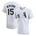 Punc C.White Sox #15 Sean Newcomb Player White Stripe Limited Elite Home Stitched Jerseys
