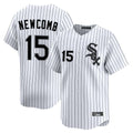 Punc C.White Sox #15 Sean Newcomb Player White Stripe Limited Home Stitched Jerseys