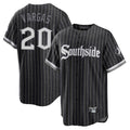 Punc C.White Sox #20 Miguel Vargas Player Black City Connect Home Game Stitched Jerseys