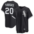 Punc C.White Sox #20 Miguel Vargas Player Black Home Game Stitched Jerseys