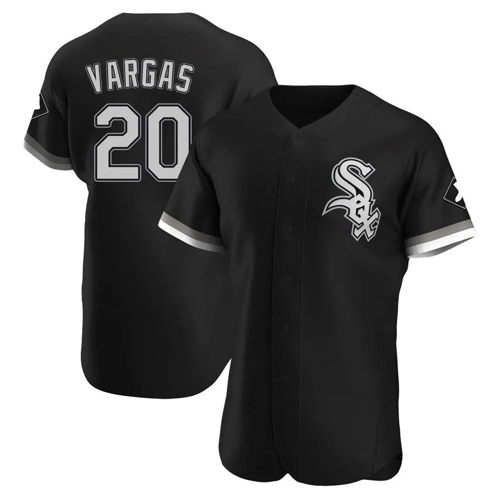 Punc C.White Sox #20 Miguel Vargas Player Black Limited Elite Home Stitched Jerseys
